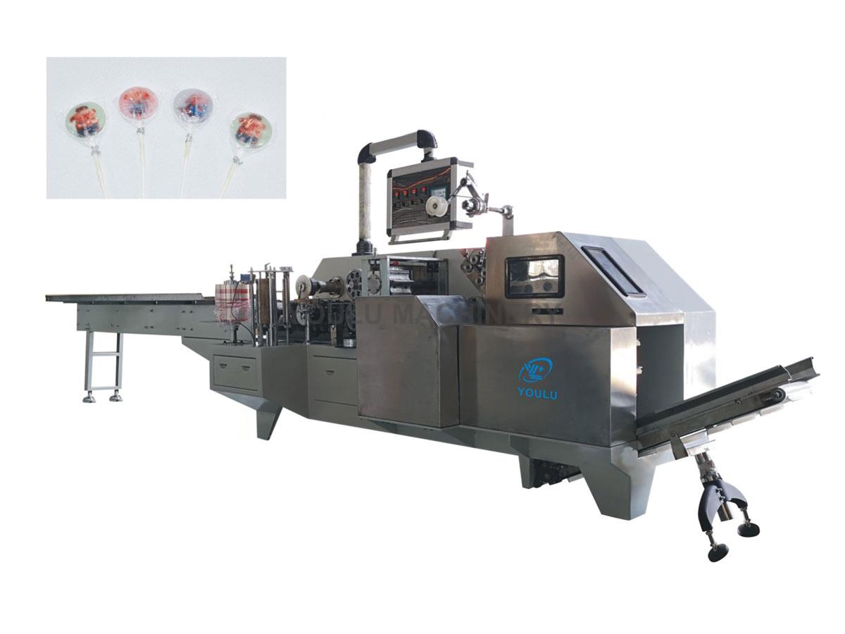 Flat Lollipop Sealing Packing Machine With Gold Wire Twist Flat Lollipop Sealing Packing Machine With Gold Wire Twist