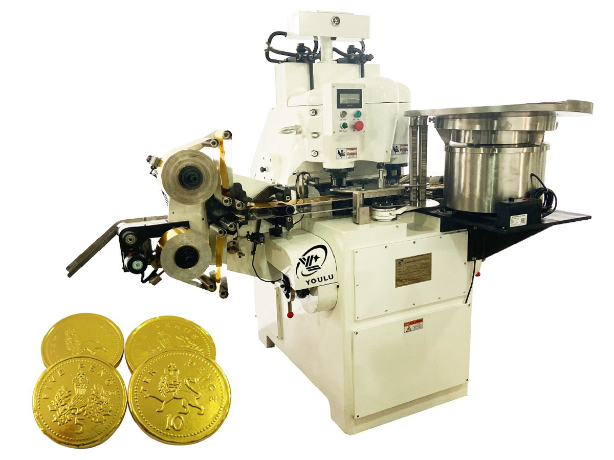 Covering&Knurling Machine for Coin Chocolate Covering&Knurling Machine for Coin Chocolate